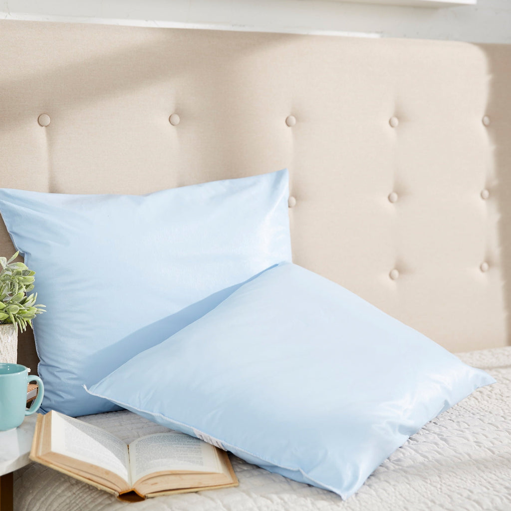 Fluffy Shredded Reusable Water-Resistant Soft Polyester Fill Blue Bed Pillow, 19" x 25", 1 Ct - Decorative Throw Pillow Cushion for Sofa & Bed Detail