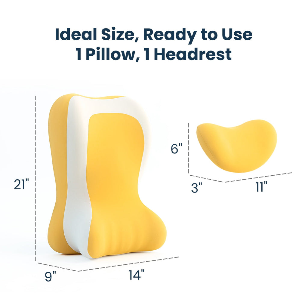 Hotel Collection Memory Foam Reading Pillow, Multi-Position Support Bed Pillow for Petite Adults, Reading Tools, Fun Couple Pillows Pr... - Ergonomic Memory Foam Pillow for Neck Pain Support Detail