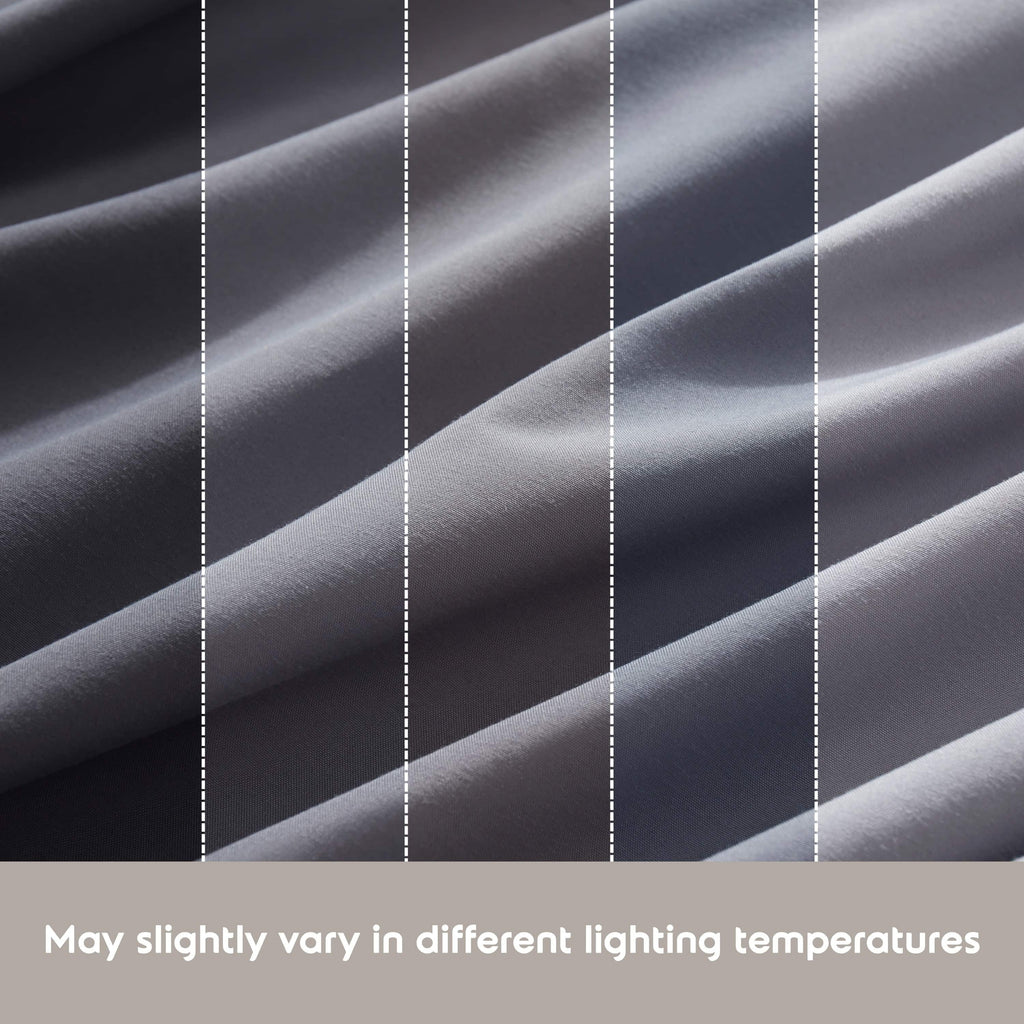 Ultra-Soft Full Size Sheets Set, 1800 Series Bed Sheets Full 4 Piece, Luxury Soft Microfiber Full Sheet Sets, Gray - Premium Ultra-Soft Pillowcase Pair for Sleeping Detail