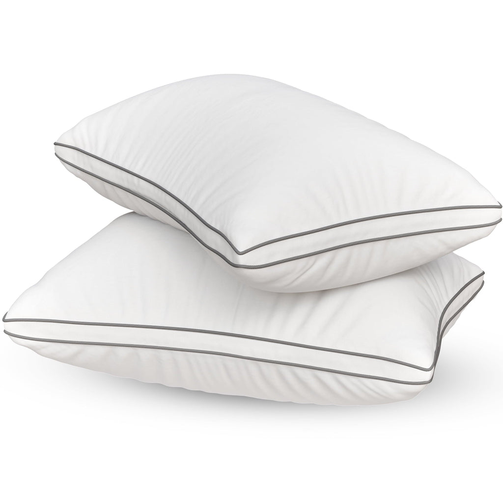 Hotel Collection Bed Pillows Queen Size Set of 2 - Luxury Down Alternative Pillow - 5 Star Hotel Pillows for Back, Side and Stomach Sl... - Orthopedic Shredded Foam Bed Pillow Set Detail
