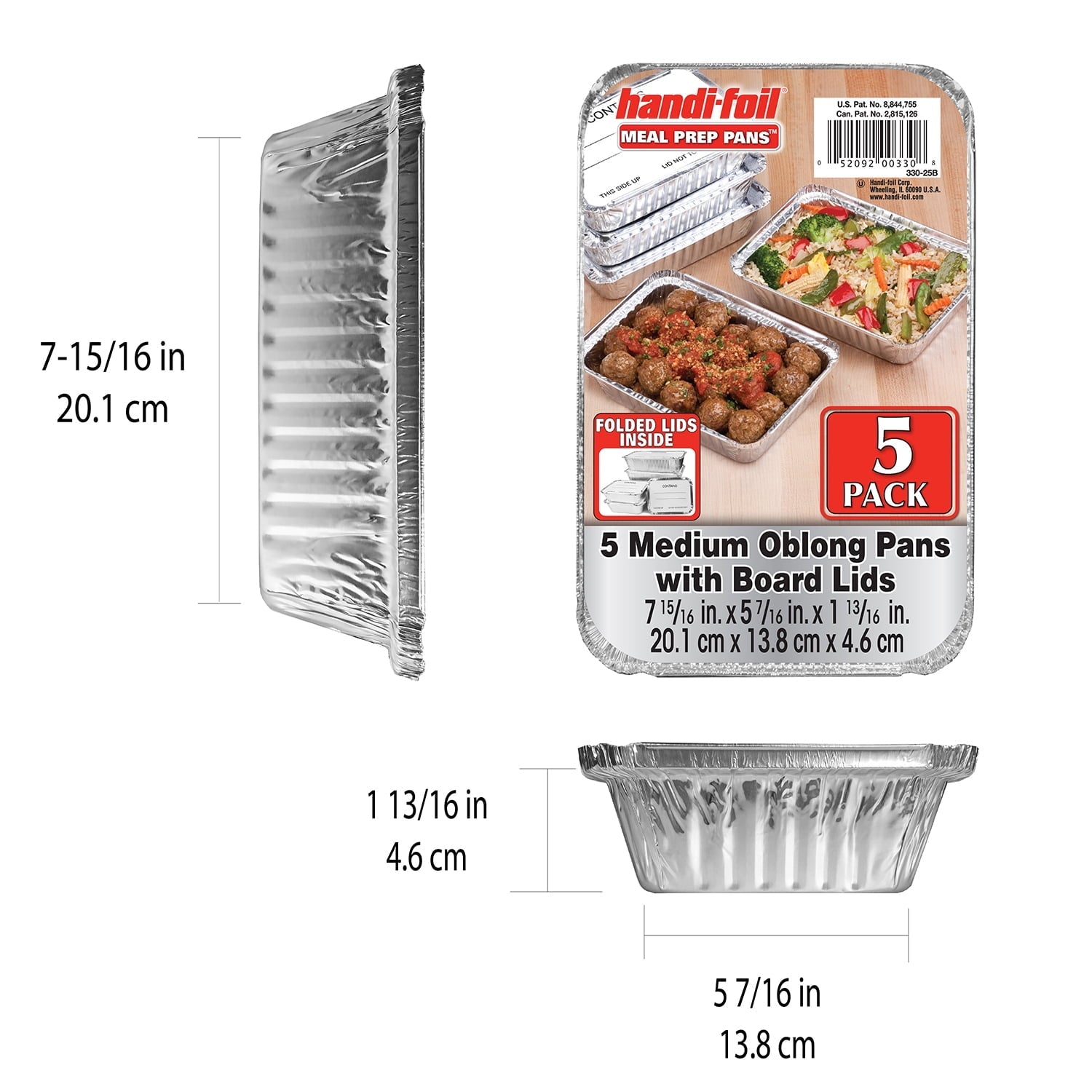 Playful Geometric Aluminum Meal Prep Pan with Lids, 5 Count - Playful Star & Heart Shaped Geometric NeeDoh Detail