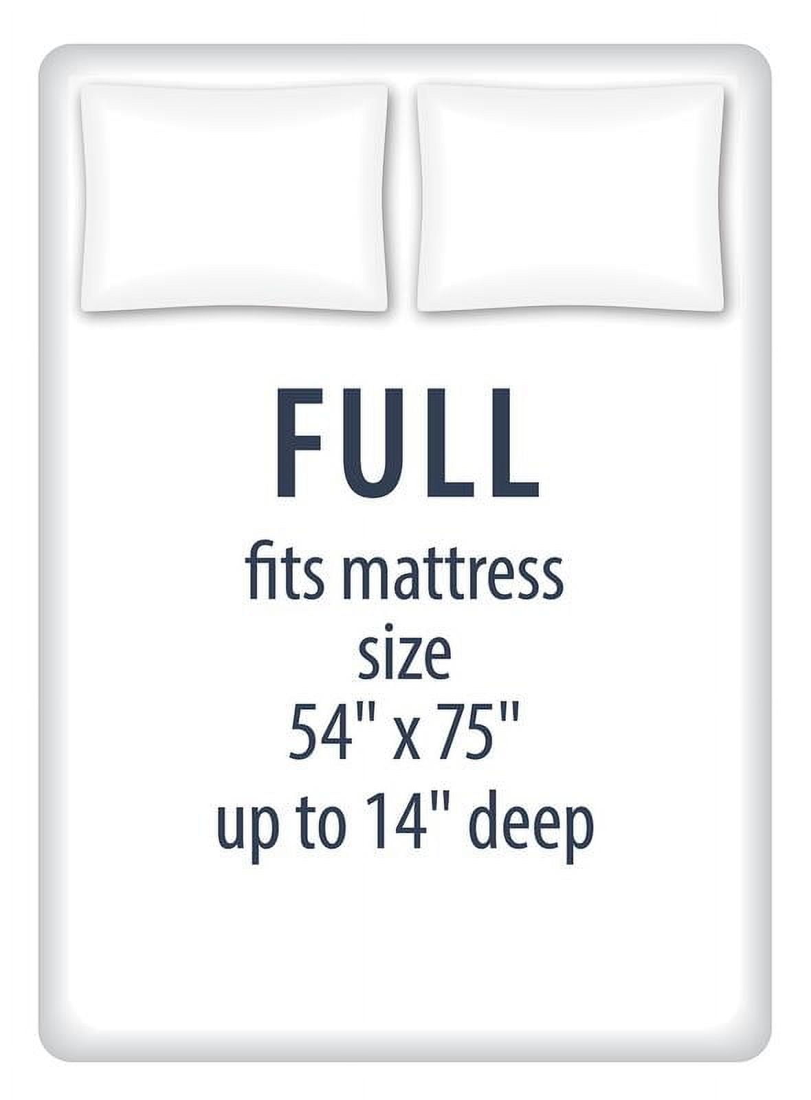 Cooling Sateen Kids Soft Microfiber Sheet Set, Navy Blue Stars, Full, 4 Pieces, Easy Care - Cooling Hotel Quality Bedding Sheets and Pillowcases Detail