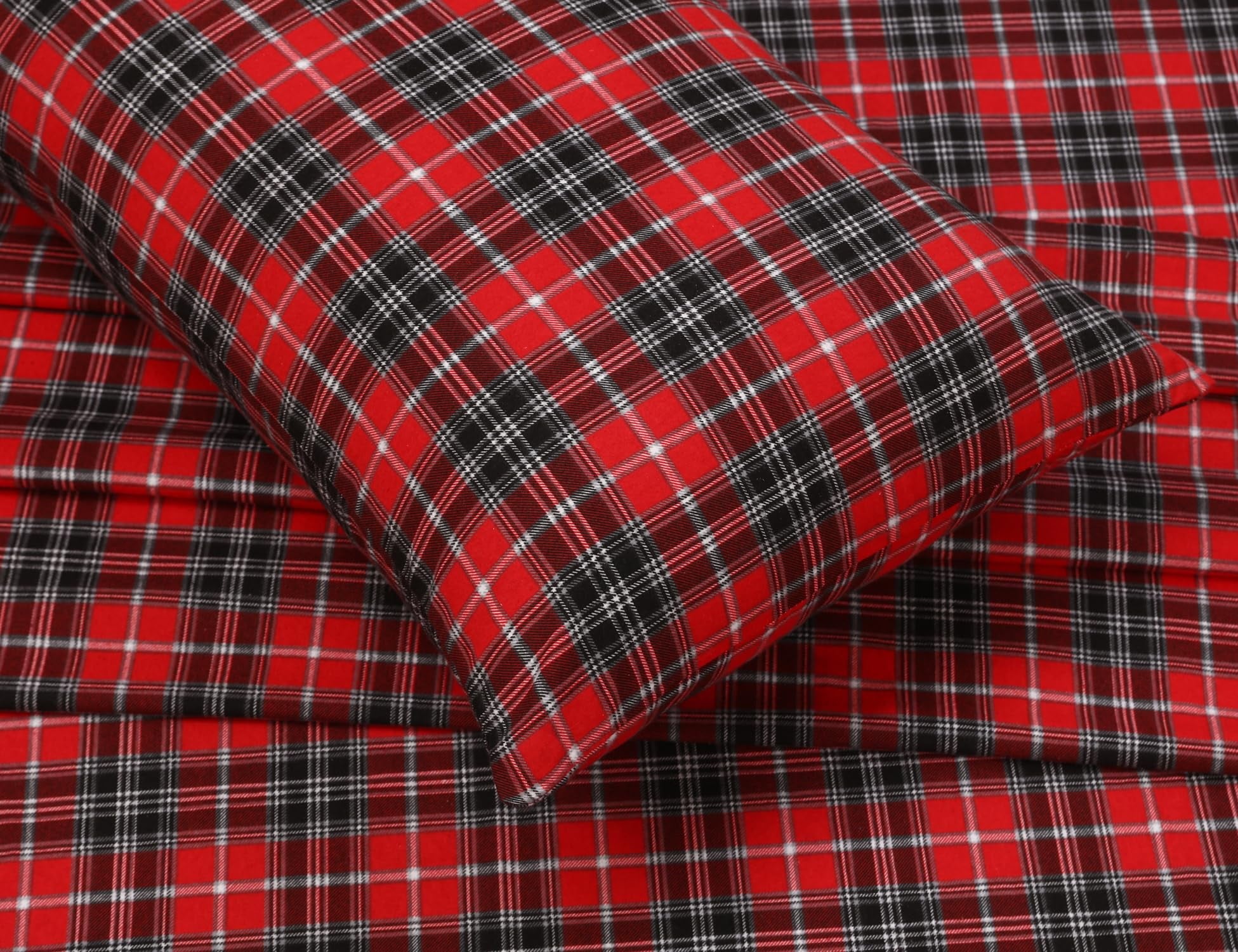 Breathable Luxury Flannel Sheets Queen Size - 100% Cotton Double Brushed Bed Sheets, Deep Pockets 16 Inches Queen Sheet Set, All Season... - Luxury Bed Sheet Set with Deep Pockets Detail