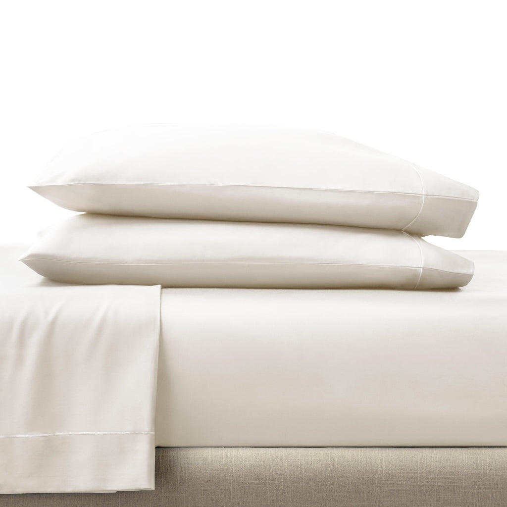Ultra-Soft 4-Piece 400 Thread Count Vanilla Dream Performance Bed Sheet Set, King - Premium Ultra-Soft Pillowcase Pair for Sleeping Detail