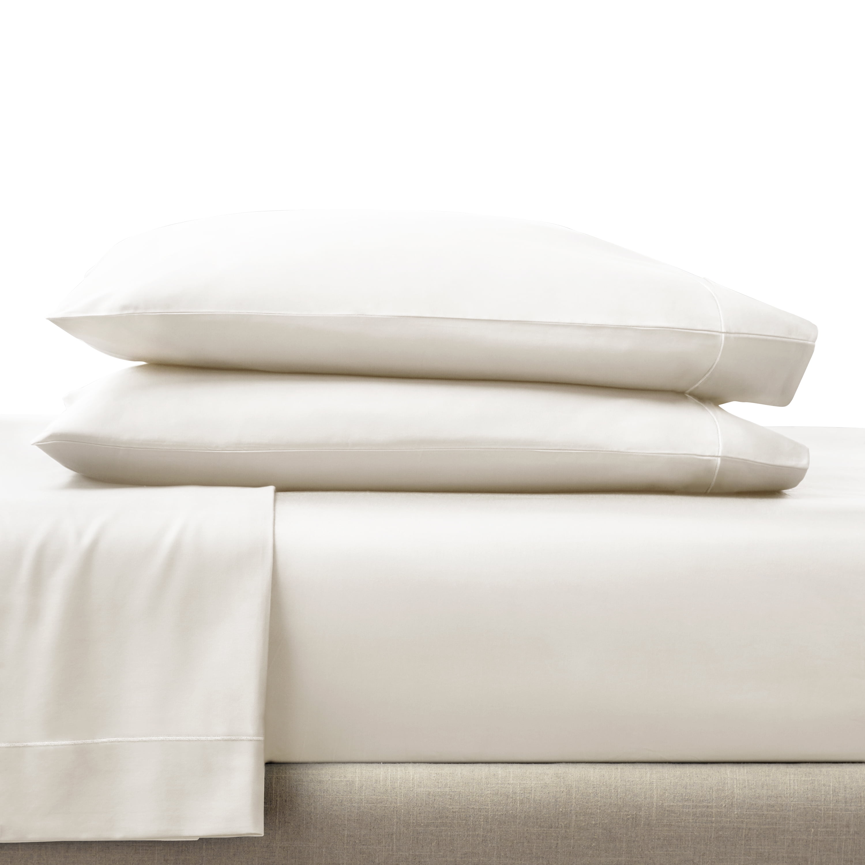 Ultra-Soft 4-Piece 400 Thread Count Vanilla Dream Performance Bed Sheet Set, King - Premium Ultra-Soft Pillowcase Pair for Sleeping Detail