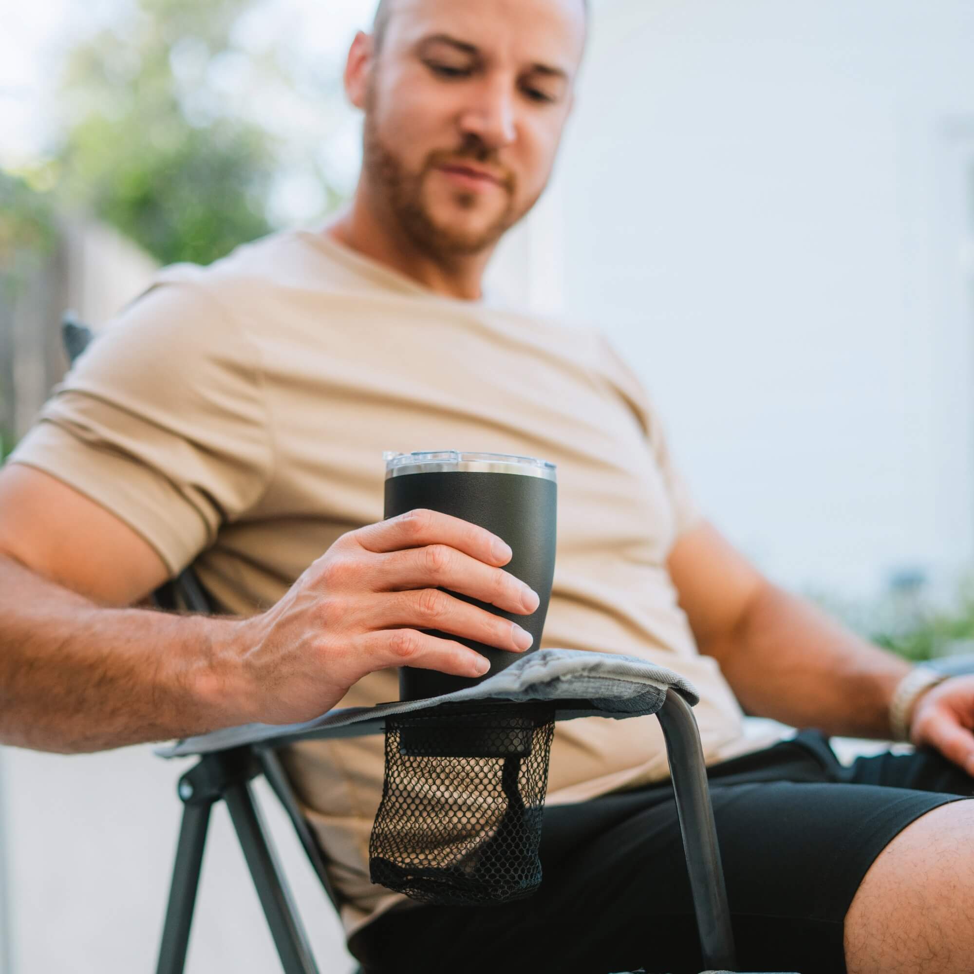 Lightweight Messenger Comfort Quad Chair - Choice 989 - Pico Compact Folding Camp Chair with Carry Bag Detail