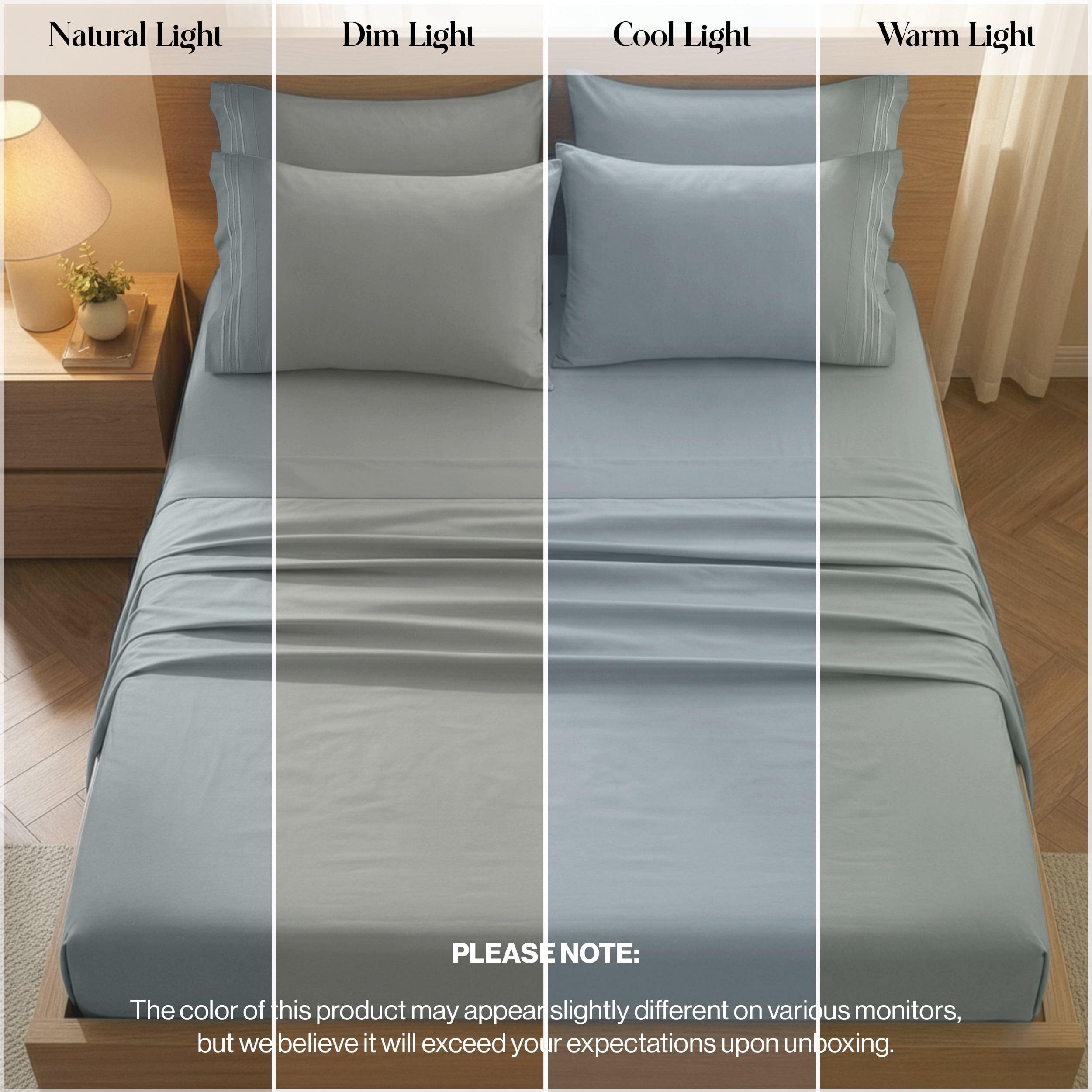 Cooling Sateen Bed Sheets - 6 Piece Ultra-Soft Microfiber Sheets Set, Deep Pocket Fitted Sheet, Flat Sheet & 4 Pillowcases, Breathab... - Premium Ultra-Soft Pillowcase Pair for Sleeping Detail