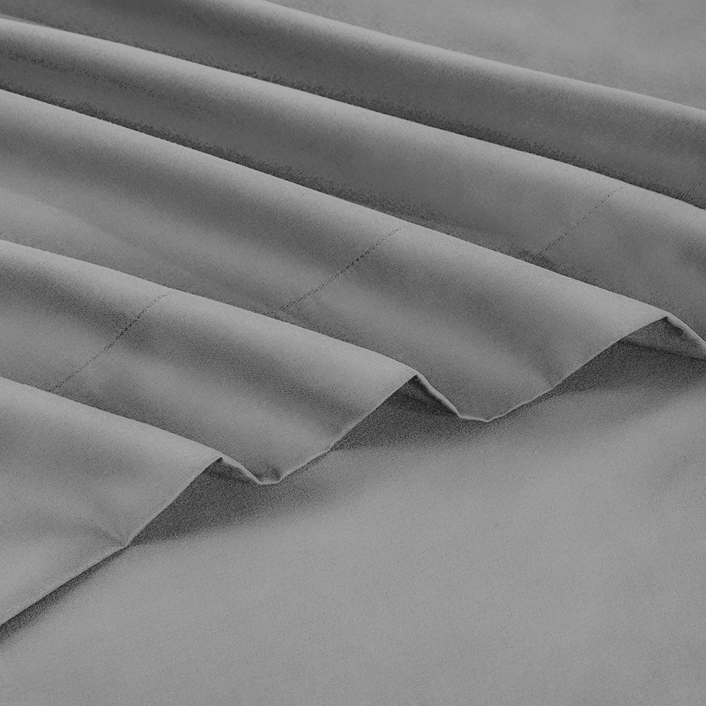 Cooling Sateen Full Size Bed Sheets, 4 Piece Sheets 14” Deep Pocket Sheet & Pillowcase Sets Soft Microfiber Luxury Bedding Fitted Sh... - Cooling Hotel Quality Bedding Sheets and Pillowcases Detail