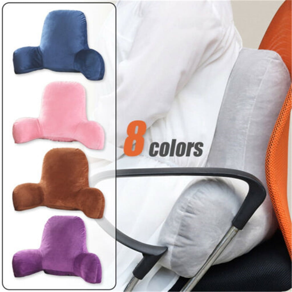 Fluffy Shredded Backrest Pillow with Arms, Back Rest for Bed Sitting, Plush Big Backrest Lumbar Support Chair Cushion, Foam ... - Hotel Quality Plush Sleeping Pillows Detail