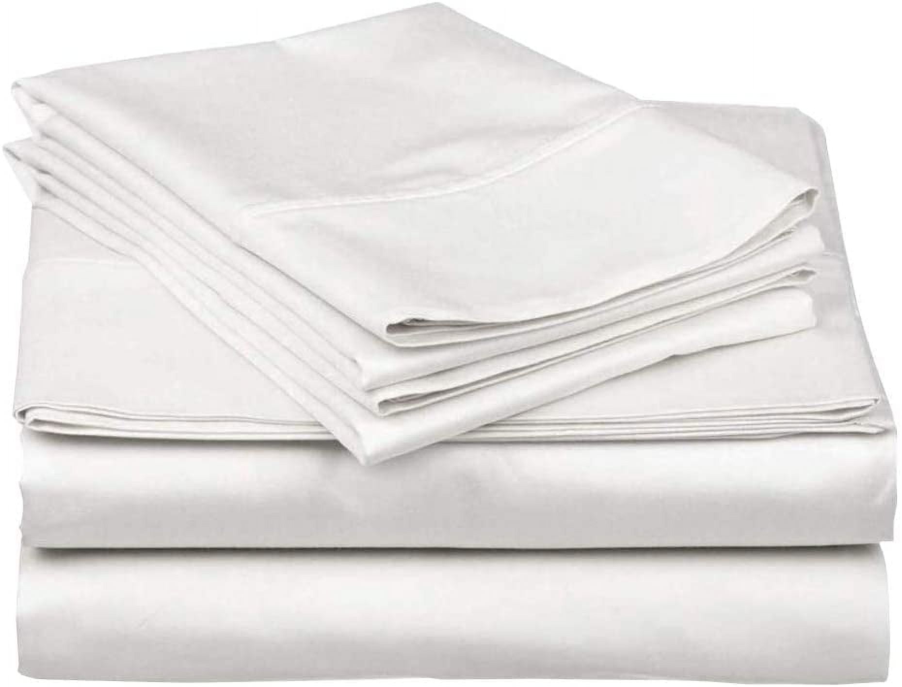 Cooling Sateen 100% Cotton Hospital Bedsheets Set - 1 Flat Sheet, 1 Fitted Sheet (10" Inch) Deep Pocket, 1 Pillowcase, Best & Comfor... - Cooling Hotel Quality Bedding Sheets and Pillowcases Detail