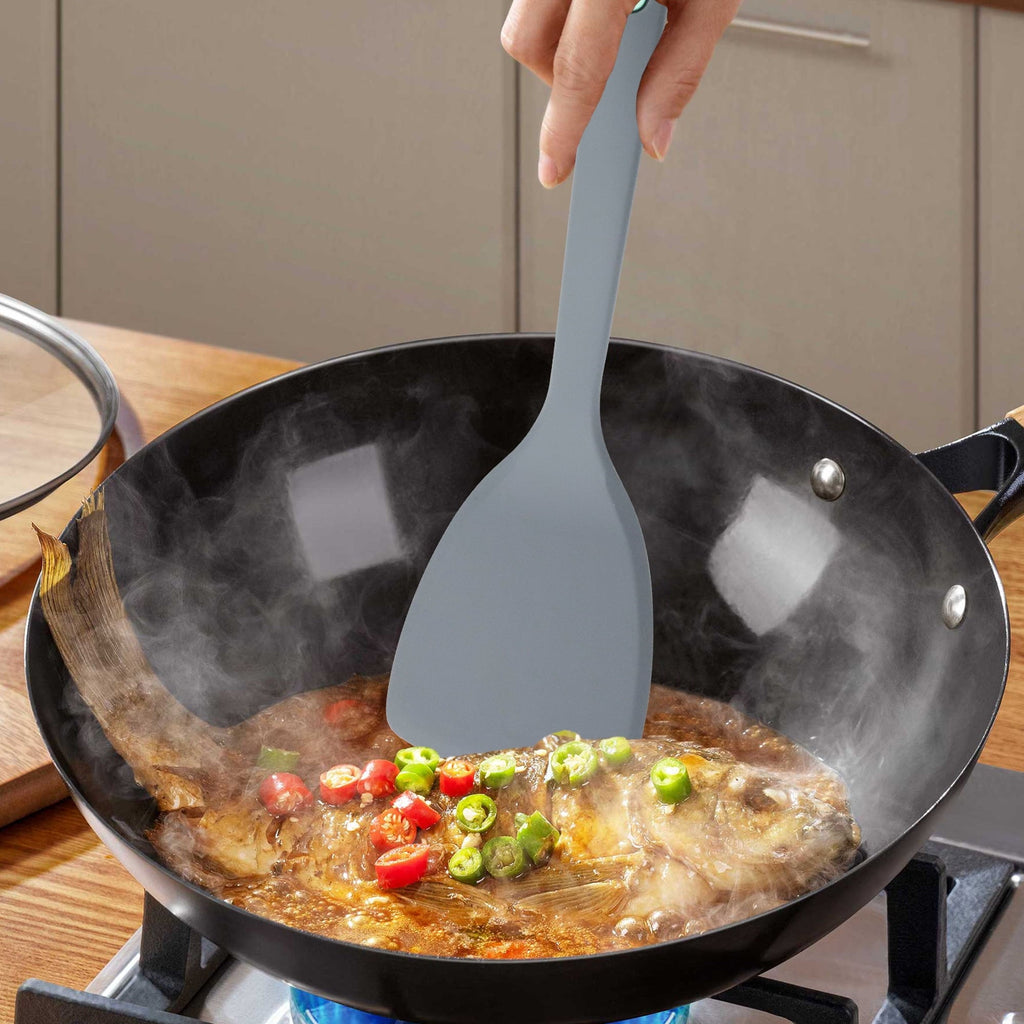 Heavy Duty 5 Pieces Silicone Spatula Set, Non-Stick Silicone Turner Spatulas, Heat Resistance Cooking Utensils, Fli... - Professional Kitchen Tool for Culinary Enthusiasts Detail
