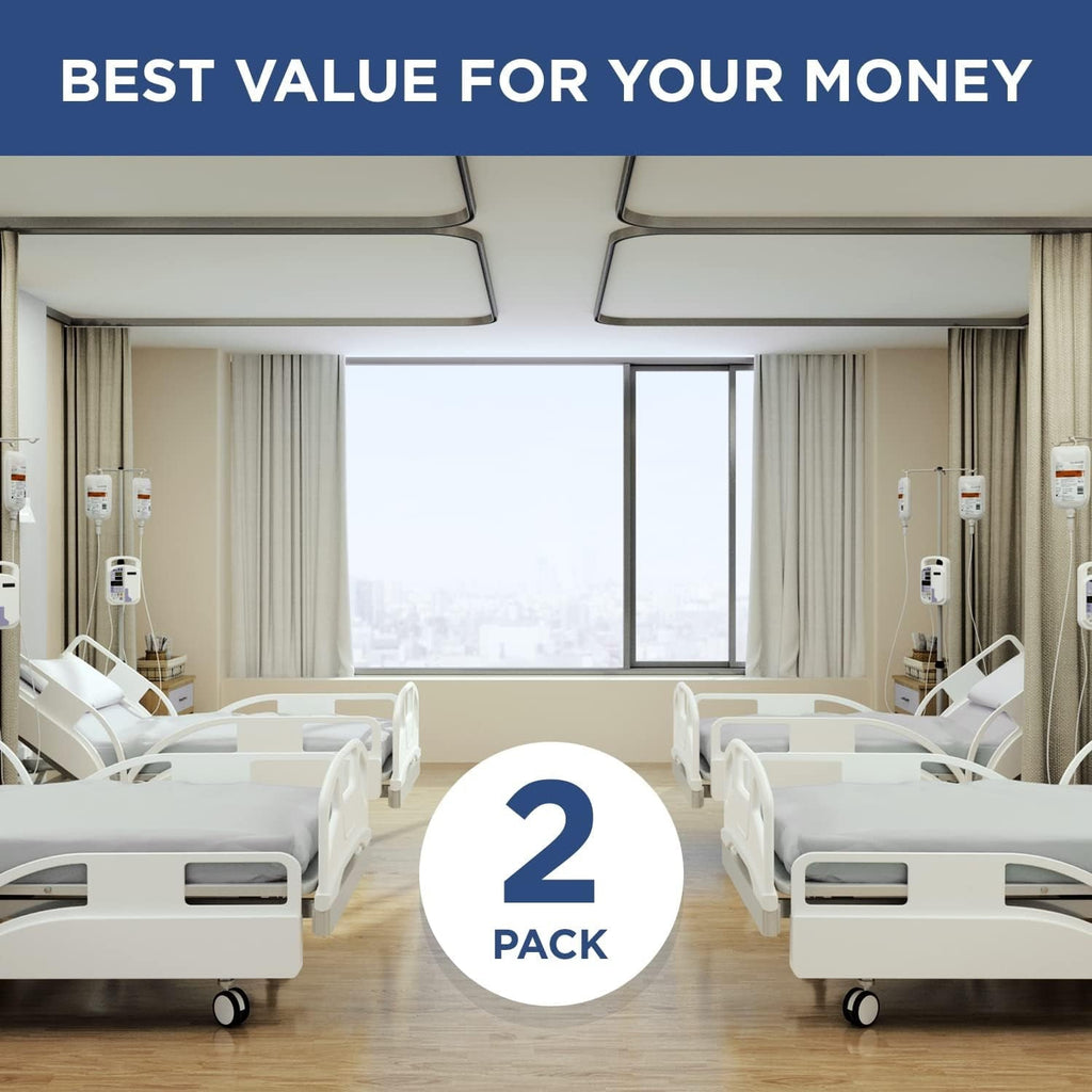 Breathable Luxury 2 Pack Fitted Hospital Bed Sheets with Elastic All Around for a Perfect Fit - Cotton Rich Soft Knitted Jersey Sheet, ... - Premium Ultra-Soft Pillowcase Pair for Sleeping Detail