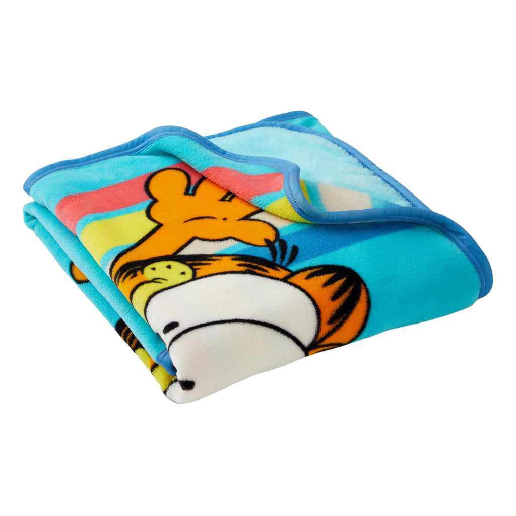 Cozy Fleece Kids Blue Print Fleece Throw Blanket, 46 x 60 - Super Soft Reversible Sherpa Flannel Blanket Detail