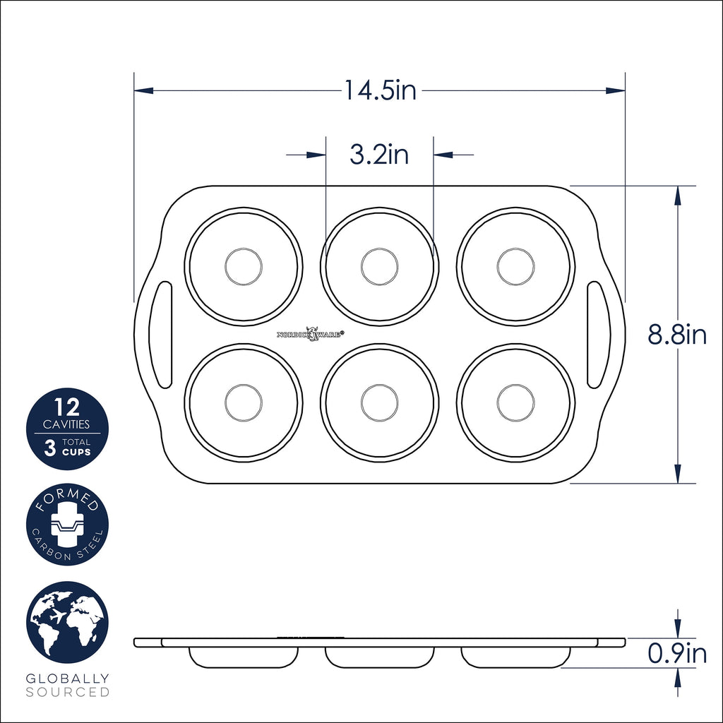 Multi-Functional 6 Cavity Nonstick Steel Donut Pan - Kitchen Gadget Tool for Quick Food Prep Detail