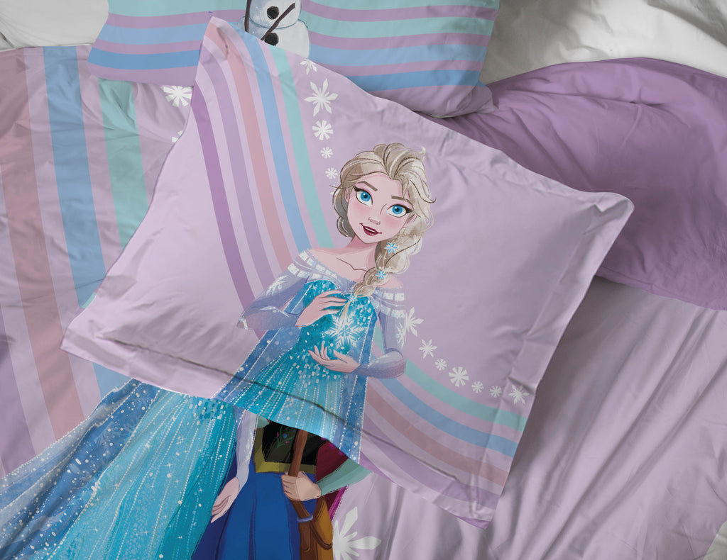 Hypoallergenic Cloud The Poet Inside 5 Piece Twin Size Kids Comforter Set wth Sham - Super Soft Elsa Bed Set for Kids - Cloud-Like Soft Lightweight Bed Comforter Detail