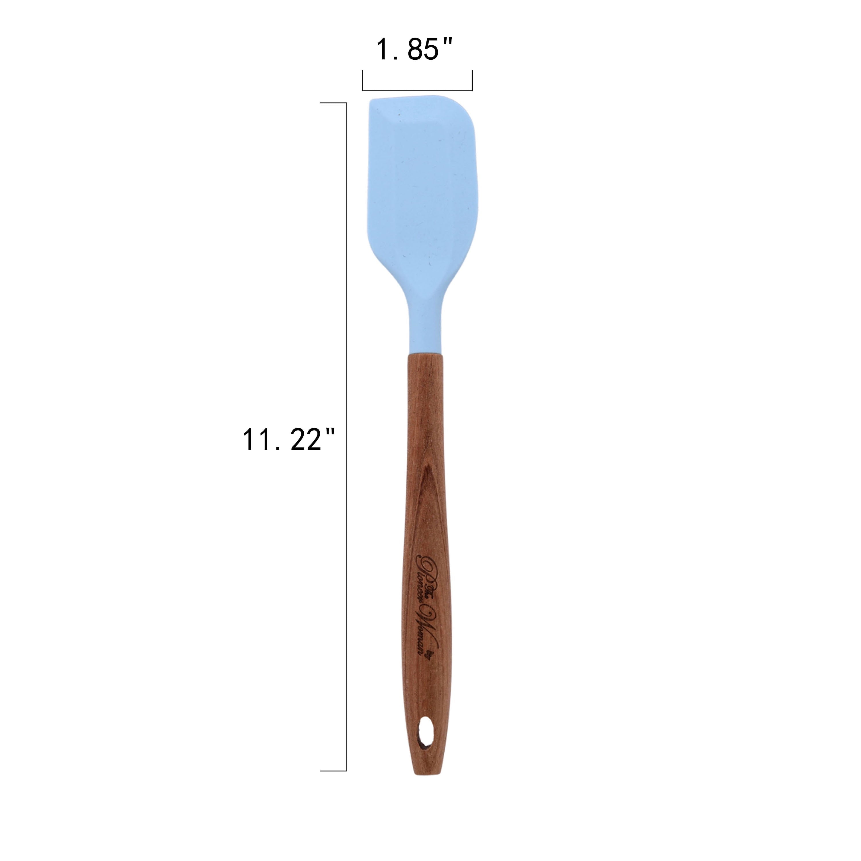 Chef-Quality 10-Piece Silicone and Acacia Wood Handle Cooking Utensils Set, Blue - Professional Kitchen Tool for Culinary Enthusiasts Detail