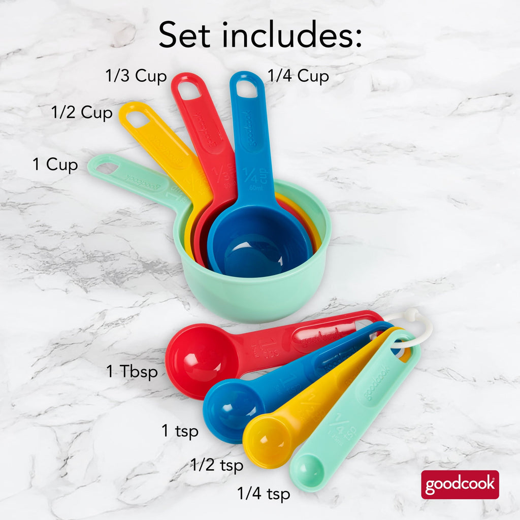 Innovative Measuring Cups And Spoons, Set Of 8 Nesting With Storage Ring - Multi-Functional Manual Food Chopper & Slicer Detail