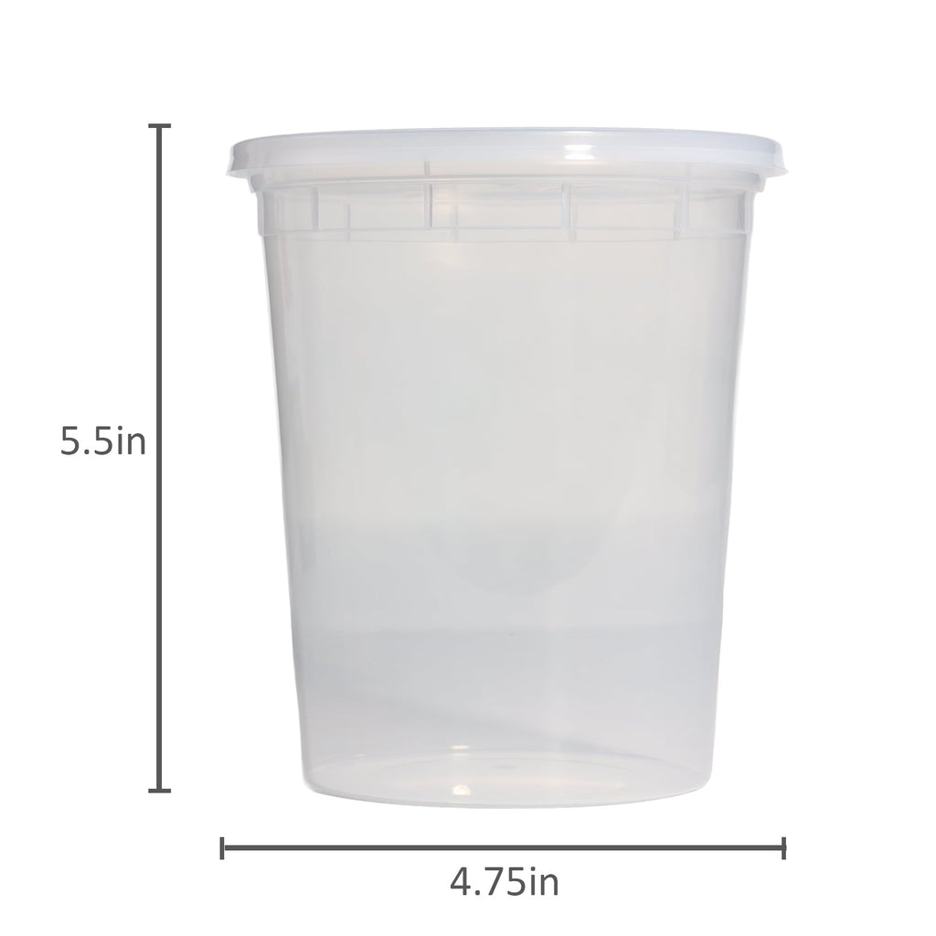 Sweet Treat Shaped 40 Piece 32oz Plastic Deli Container, Ideal Use for Meal Prep and Batch Cooking - Deliciously Soft Cupcake Sensory Glob Detail