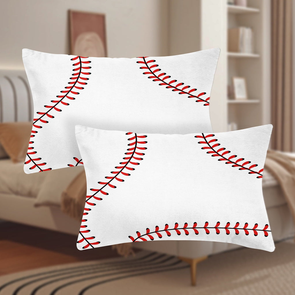 Premium Egyptian Cotton Baseball Sheet Set Sports Theme Bedding Set for Kids 3D Baseball Pattern Bed Sheets Baseball Games Bed Sheet Set Room... - Cooling Hotel Quality Bedding Sheets and Pillowcases Detail