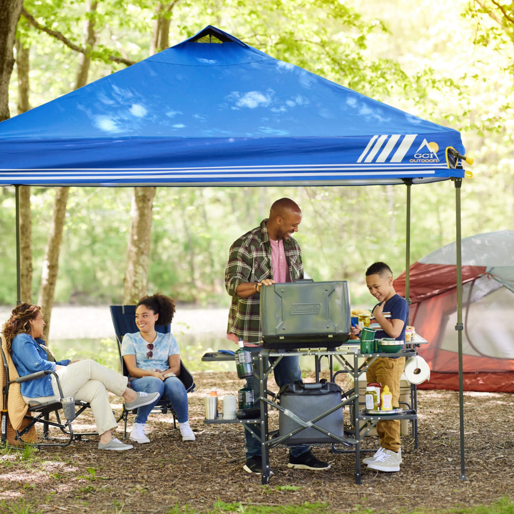 Heavy-Duty Camp Slim-Fold Cook Station - Choice 575 - Heat-Resistant Over-Fire Grill Rack for Camping Detail