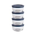 Deliciously Squishy Glass Food Storage Containers with Lids, 1 Cup Round, Set of 4 - Fun Food Fidget Cookie Squishable Toy - Default Title