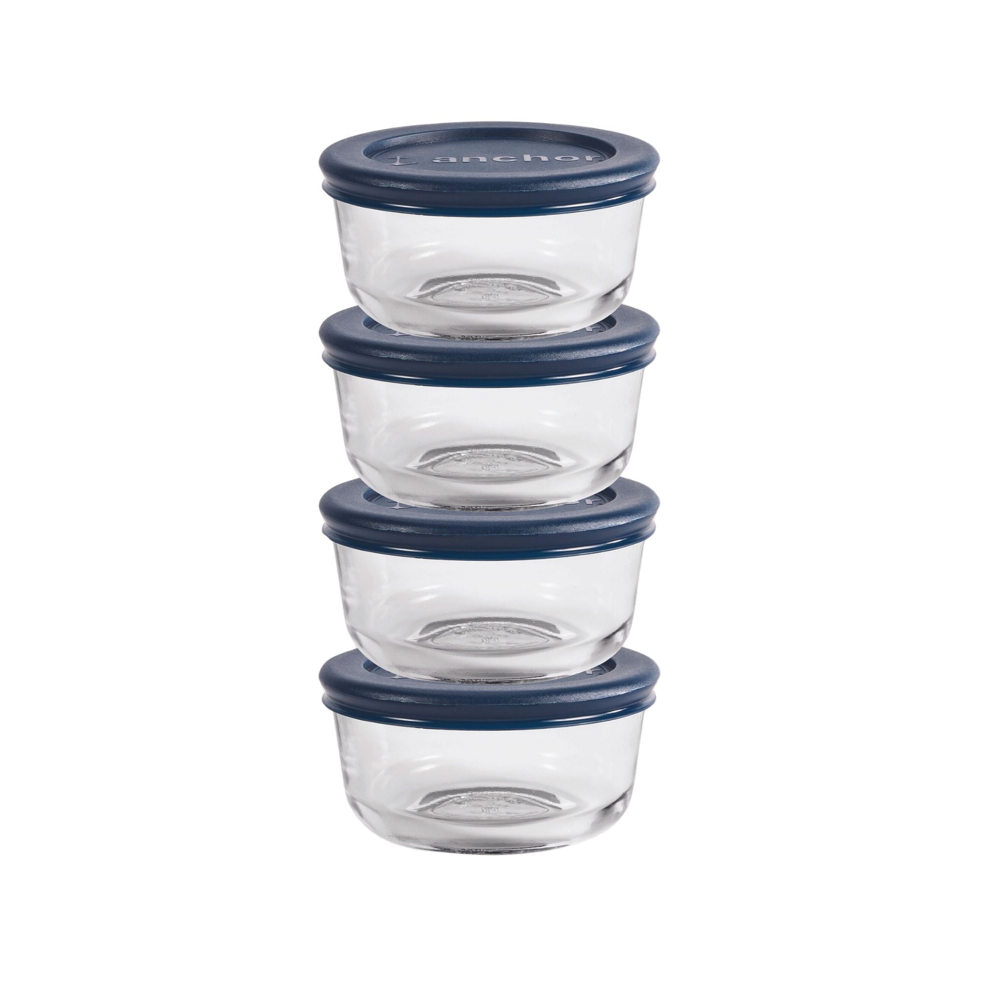 Deliciously Squishy Glass Food Storage Containers with Lids, 1 Cup Round, Set of 4 - Fun Food Fidget Cookie Squishable Toy - Default Title