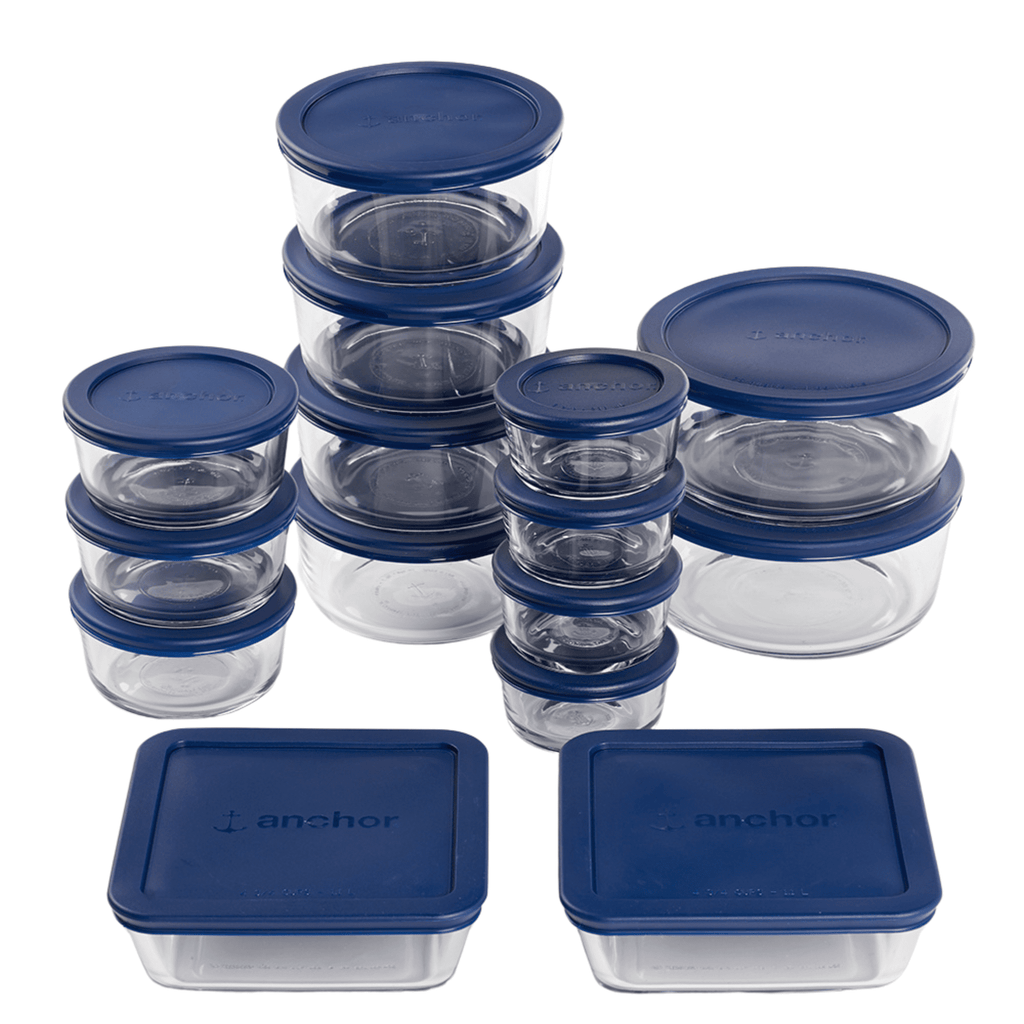 Sweet Treat Shaped Glass Food Storage Containers with SnugFit Lids, 30 Piece Set - Playful Star & Heart Shaped Geometric NeeDoh - Default Title