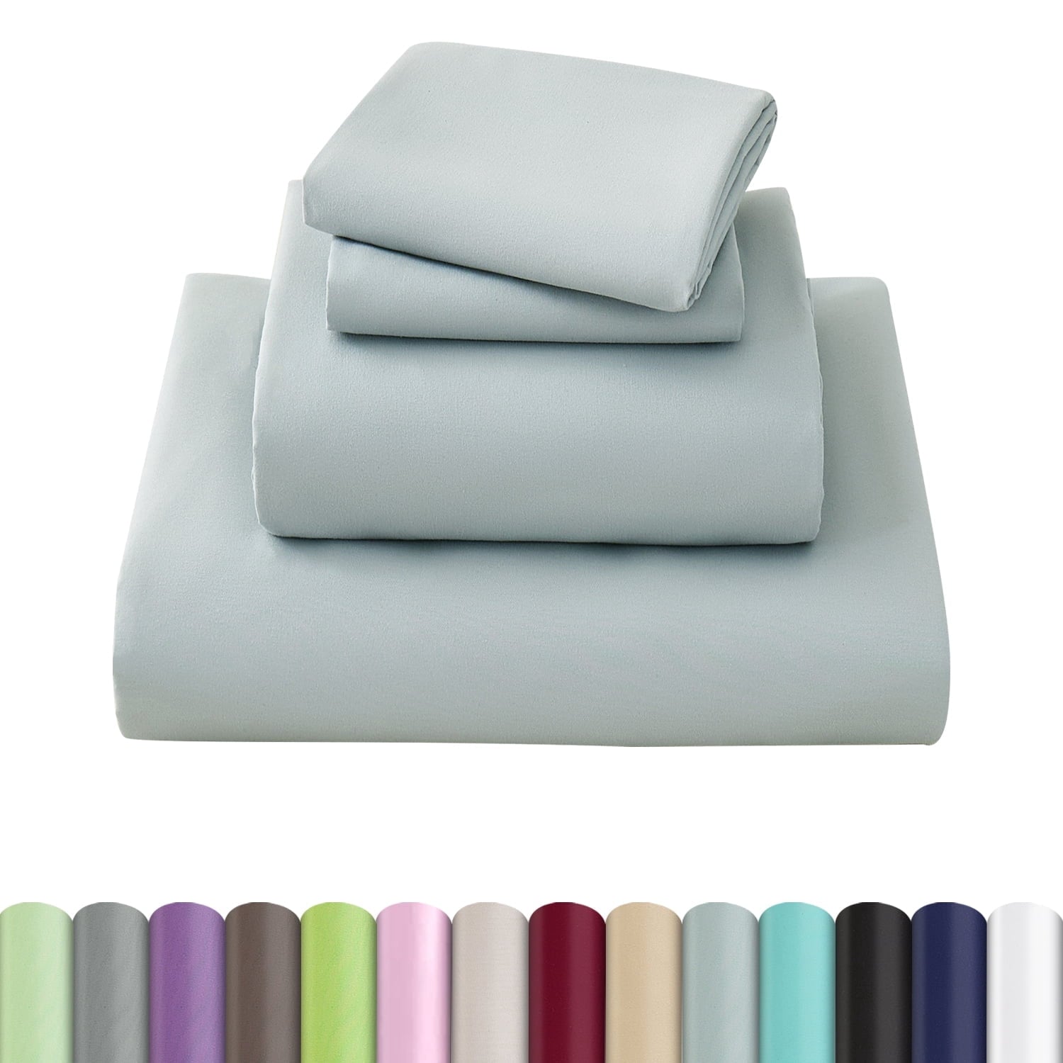 Breathable Luxury Sheets Set 4 Piece Queen/Full Size Sheet Set, Soft & Lightweight And Breathable ding Set, Fitted Sheet, Flat Sheet & ... - Breathable Egyptian Cotton Flat & Fitted Sheets - Default Title