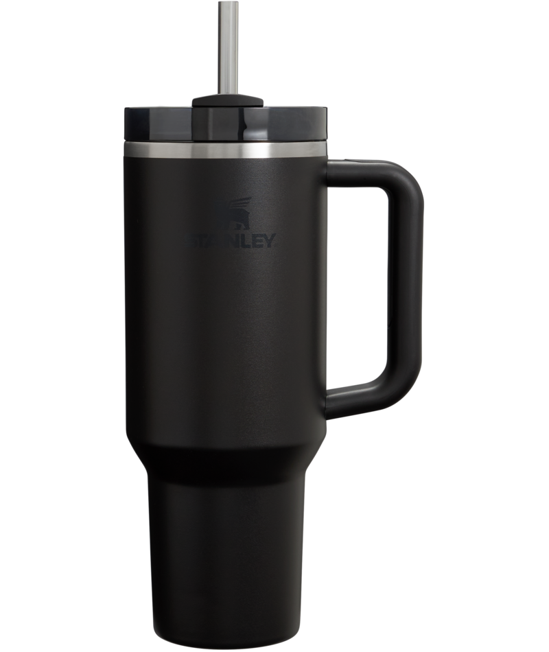 Insulated Travel The Quencher H2.0 Flowstate Tumbler  | Stanley Create D332L - Premium Stainless Steel Straw Cup for All-Day Hydration - Black 2.0