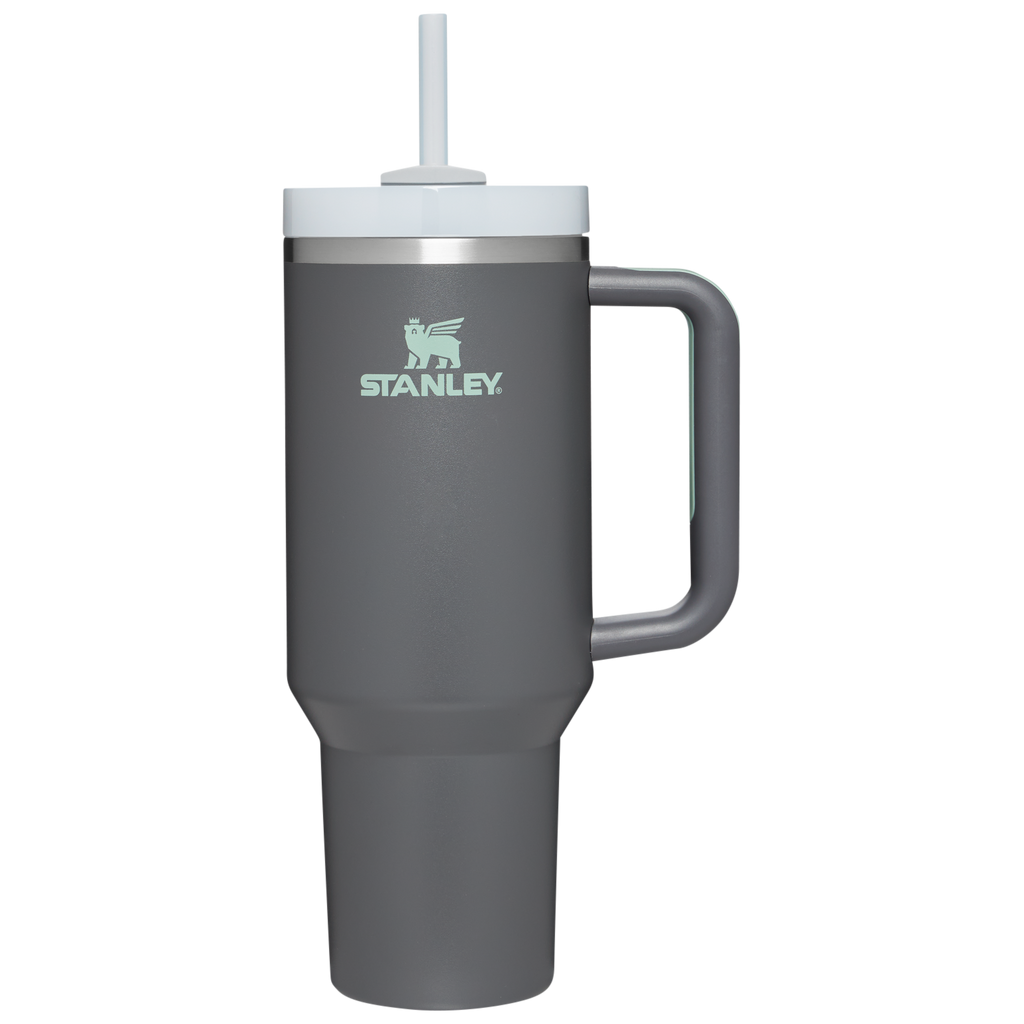 Insulated Travel The Quencher H2.0 Flowstate Tumbler  | Stanley Create D332L - Premium Stainless Steel Straw Cup for All-Day Hydration - Charcoal