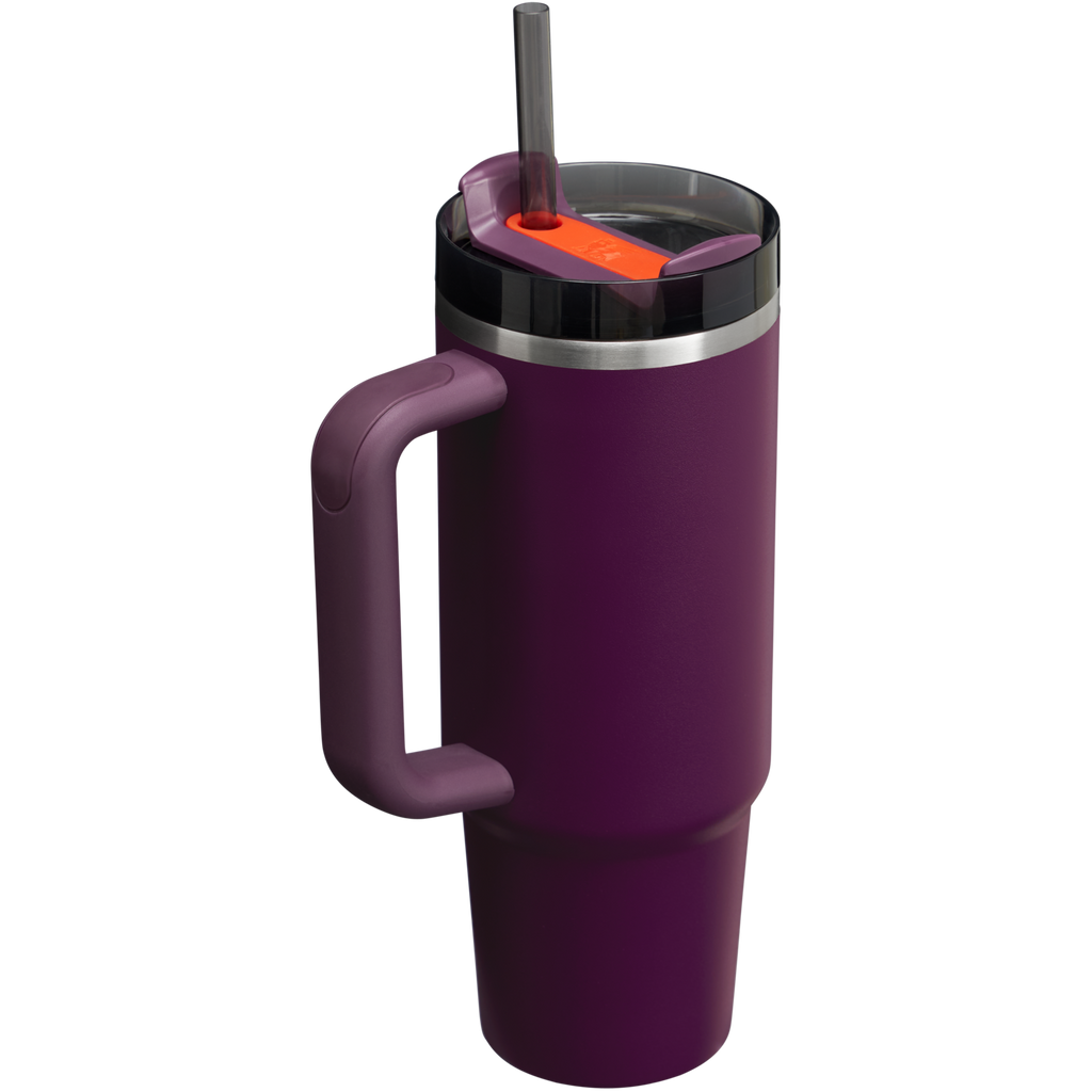 Double-Wall Vacuum The Quencher H2.0 Flowstate Tumbler | Stanley Create D331C - Double-Wall Vacuum Insulated Travel Tumbler with Straw Detail