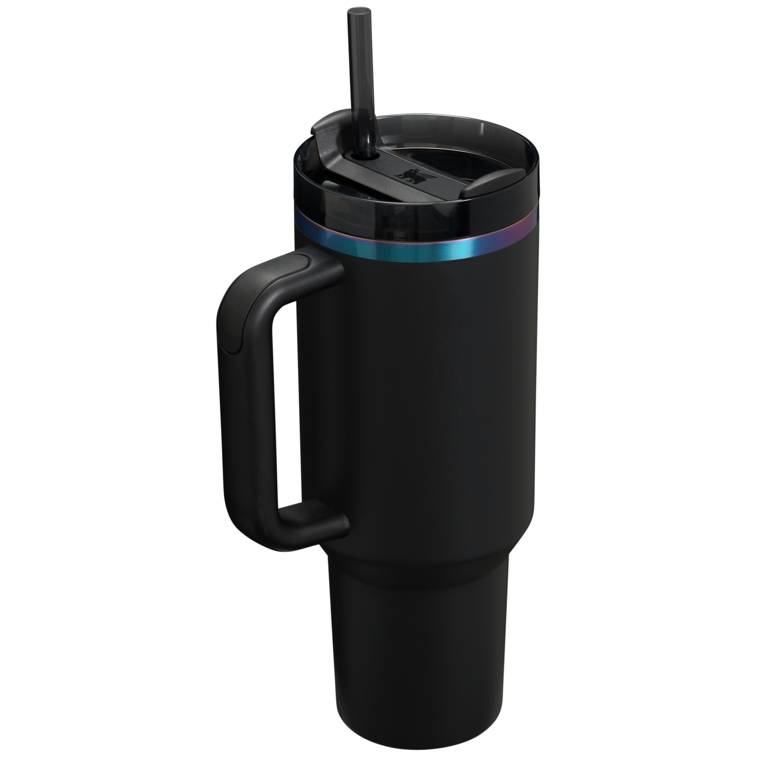 Splash-Resistant FlowState The Black Chroma Quencher H2.0 Flowstate Tumbler D252B - Double-Wall Vacuum Insulated Travel Tumbler with Straw Detail