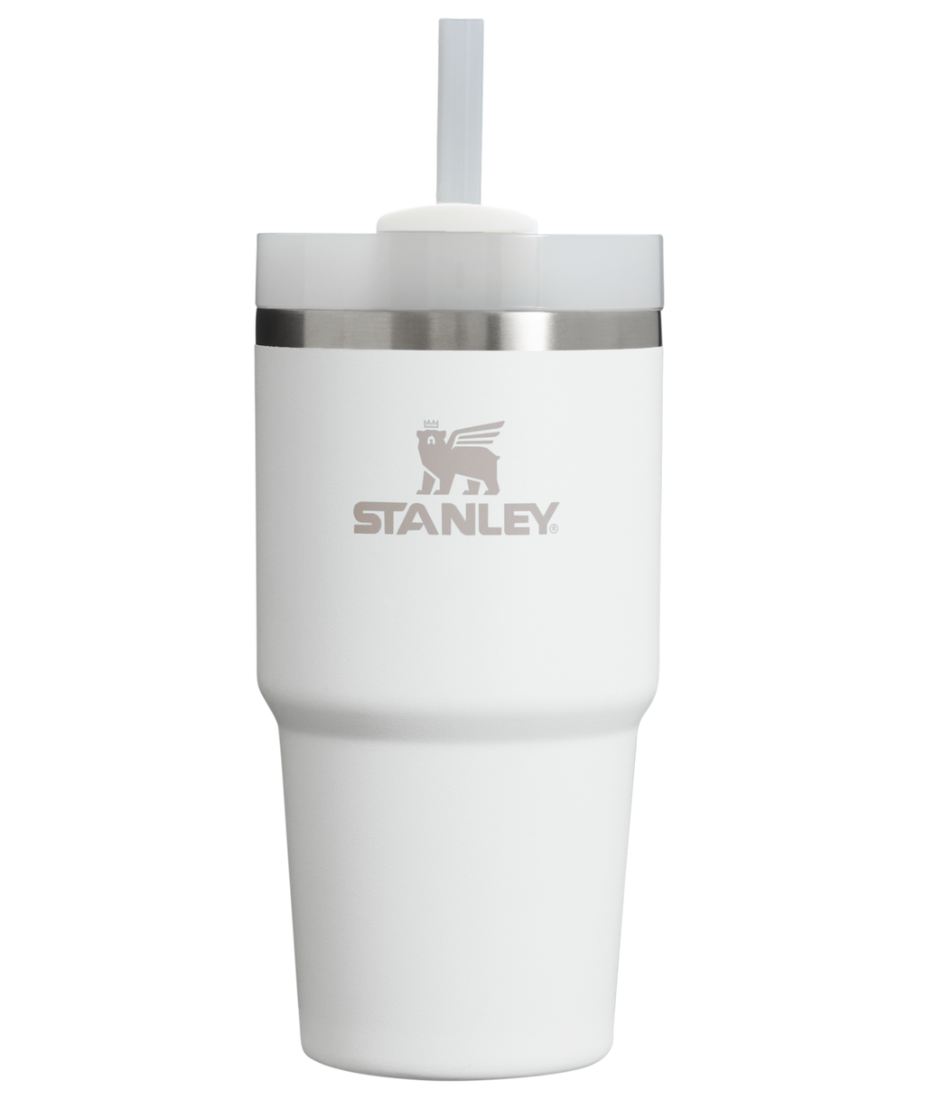 Splash-Resistant FlowState The Quencher H2.0 Flowstate Tumbler  | Stanley Create D329E - 40oz Large Capacity Car-Cup Friendly Quencher - Frost