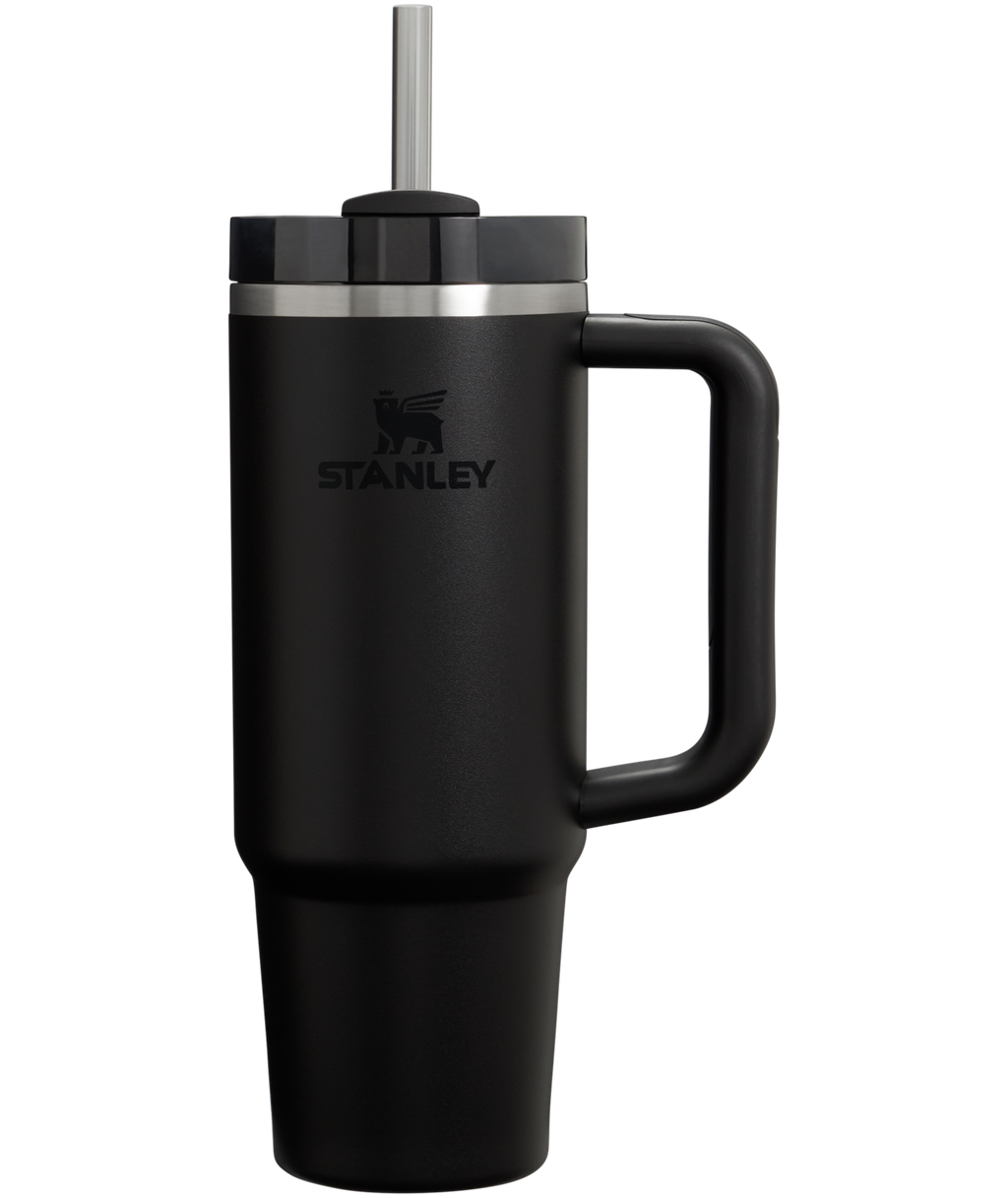 Double-Wall Vacuum The Quencher H2.0 Flowstate Tumbler | Stanley Create D331C - Double-Wall Vacuum Insulated Travel Tumbler with Straw - Black 2.0