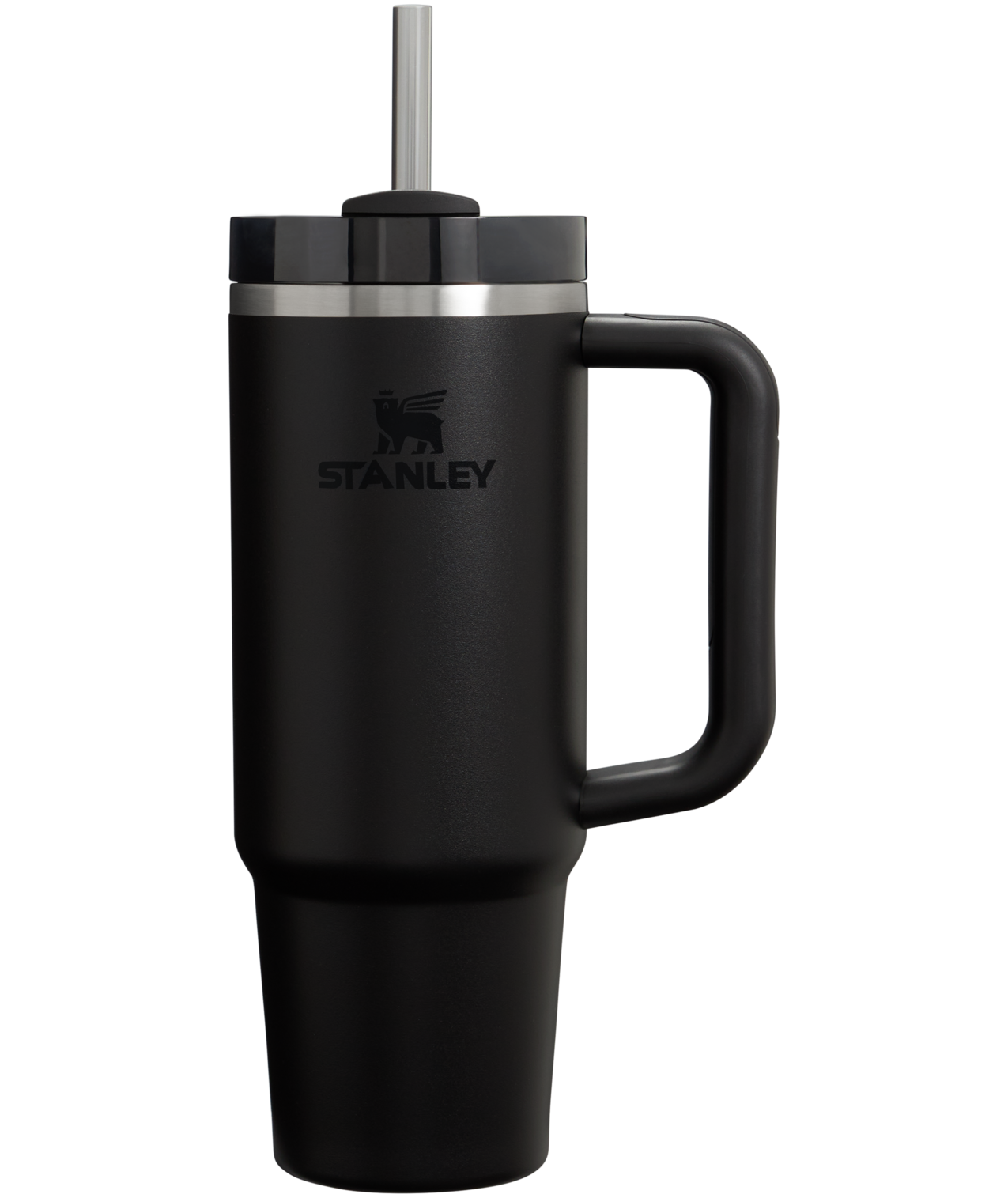 Double-Wall Vacuum The Quencher H2.0 Flowstate Tumbler | Stanley Create D331C - Double-Wall Vacuum Insulated Travel Tumbler with Straw - Black 2.0
