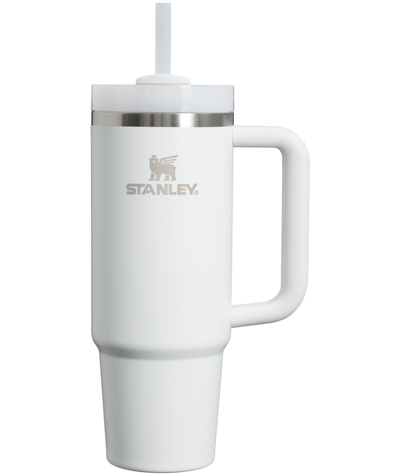Double-Wall Vacuum The Quencher H2.0 Flowstate Tumbler | Stanley Create D331C - Double-Wall Vacuum Insulated Travel Tumbler with Straw - Frost