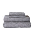 Wrinkle-Resistant 300 Thread Count 4-Piece Cotton Percale Ziggy Geo Print Grey Flannel Bed Sheet Set, Queen - Premium Ultra-Soft Pillowcase Pair for Sleeping - Default Title