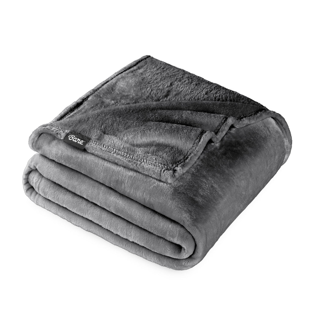 Super Soft Flannel Microplush Fleece Blanket - 300 GSM - Fuzzy Microfleece - Soft & Plush - Full/Queen, Gray - Luxury Knitted Decorative Throw Blanket with Fringes - Default Title