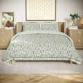 Heavyweight Warmth 100% Cotton Botanical 3-Piece Sage Green Comforter Set, Full/Queen - Hypoallergenic Ultra-Fluffy Quilt for Winter - Default Title
