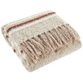 Lightweight Warm 60" x 50" Cozy Striped Porcini Chenille Throw - Cozy Fleece Throw Blanket for Couch & Bed - Default Title