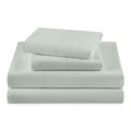 Breathable Luxury Solid 4-Piece 100% Cotton Washed Percale Sage Green Sheet Set, Full - Cooling Hotel Quality Bedding Sheets and Pillowcases - Default Title
