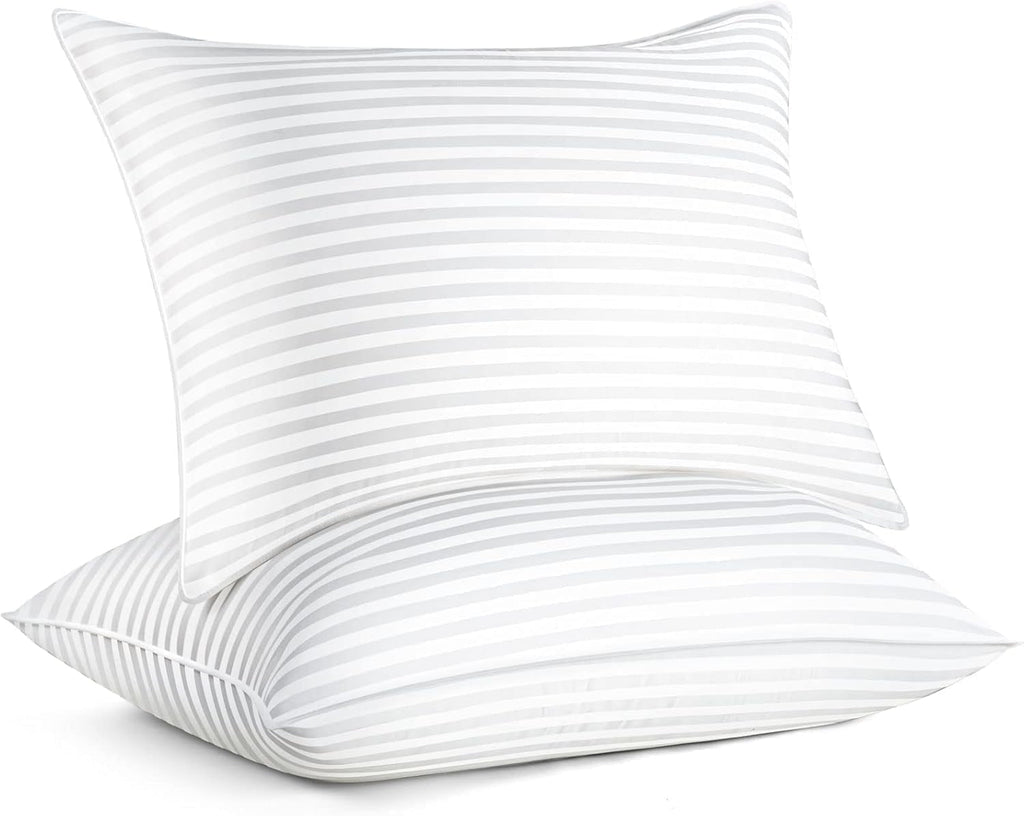 Orthopedic Support Pillow for Beds 2 Pack Queen Size Pillows Set of 2 Hypoallergenic Hotel Down Alternative Pillow for Side and Back Sle... - Decorative Throw Pillow Cushion for Sofa & Bed - Default Title