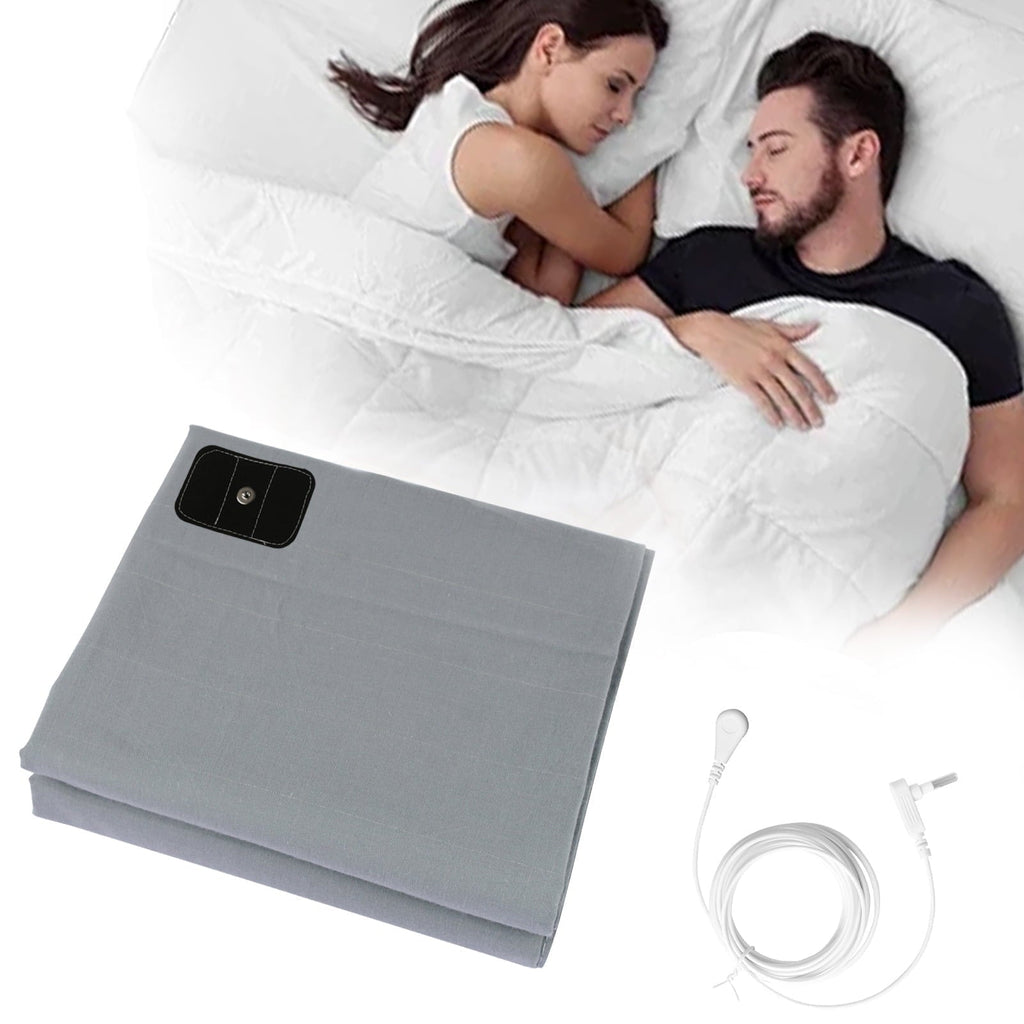 Ultra-Soft Grounding Sheets for All Mattress Sizes, Grounding Mat for Bed 10% Silver Fiber+90% Organic Cotton Grounding Sheets S... - Breathable Egyptian Cotton Flat & Fitted Sheets - Default Title