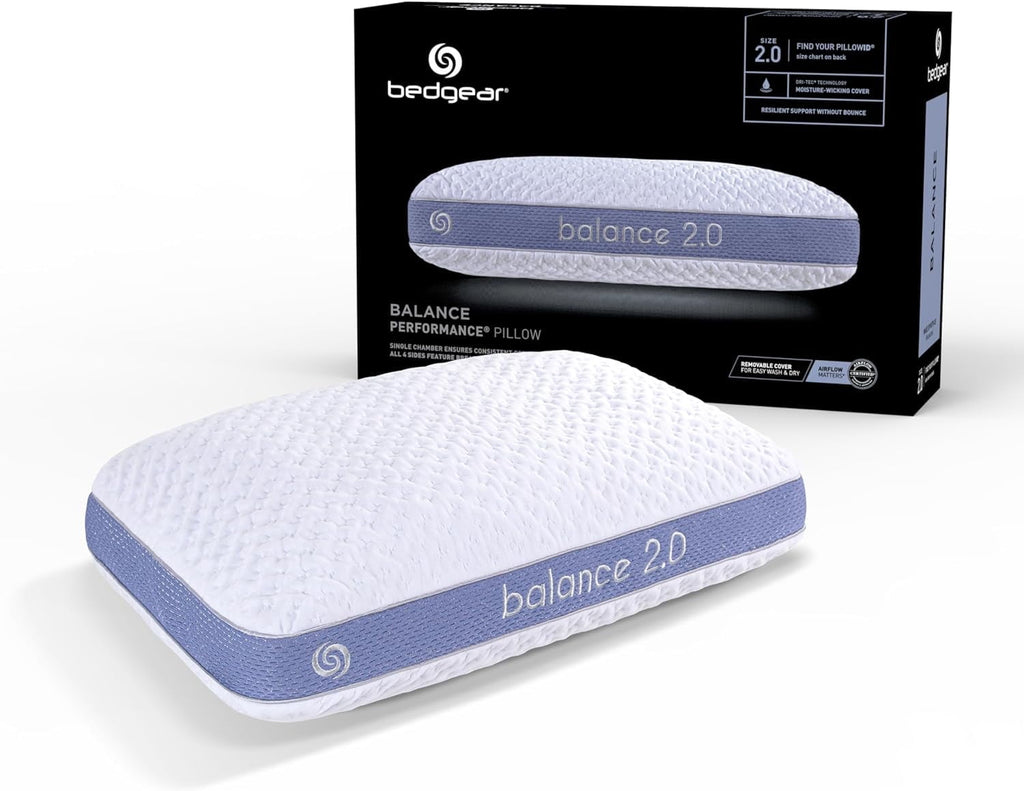 Ergonomic Memory Foam Performance Pillow – 2.0 - Moisture Wicking Bed Pillow for All Sleep Positions - Medium Firmness Bed Pillow -... - Orthopedic Shredded Foam Bed Pillow Set - Default Title