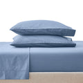 Premium Egyptian Cotton Cool & Crisp 3-Piece 300 Thread Count Blue Water Cotton Percale Sheet Set, Twin - Breathable Egyptian Cotton Flat & Fitted Sheets - Default Title