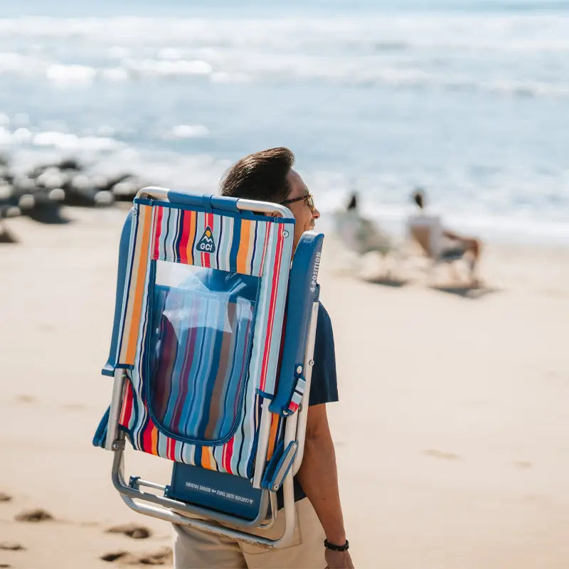 Backpack Travel Big Surf with Slide Table - Choice 334 - Rust-Resistant Aluminum Sand-Friendly Lounge Chair Detail