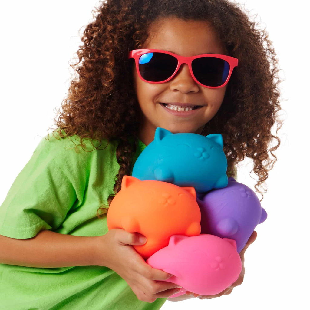 Cute Collectible Super NeeDoh Cool Cats | Select Opal Prairie - Collectible Shaggy Monster Squishable Toy Detail