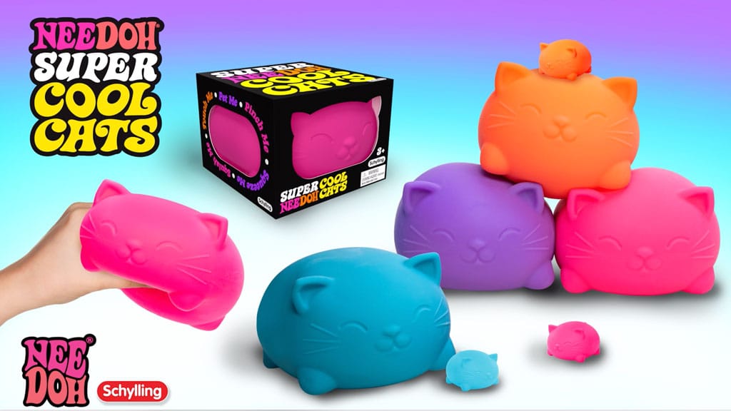 Cute Collectible Super NeeDoh Cool Cats | Select Opal Prairie - Collectible Shaggy Monster Squishable Toy Detail