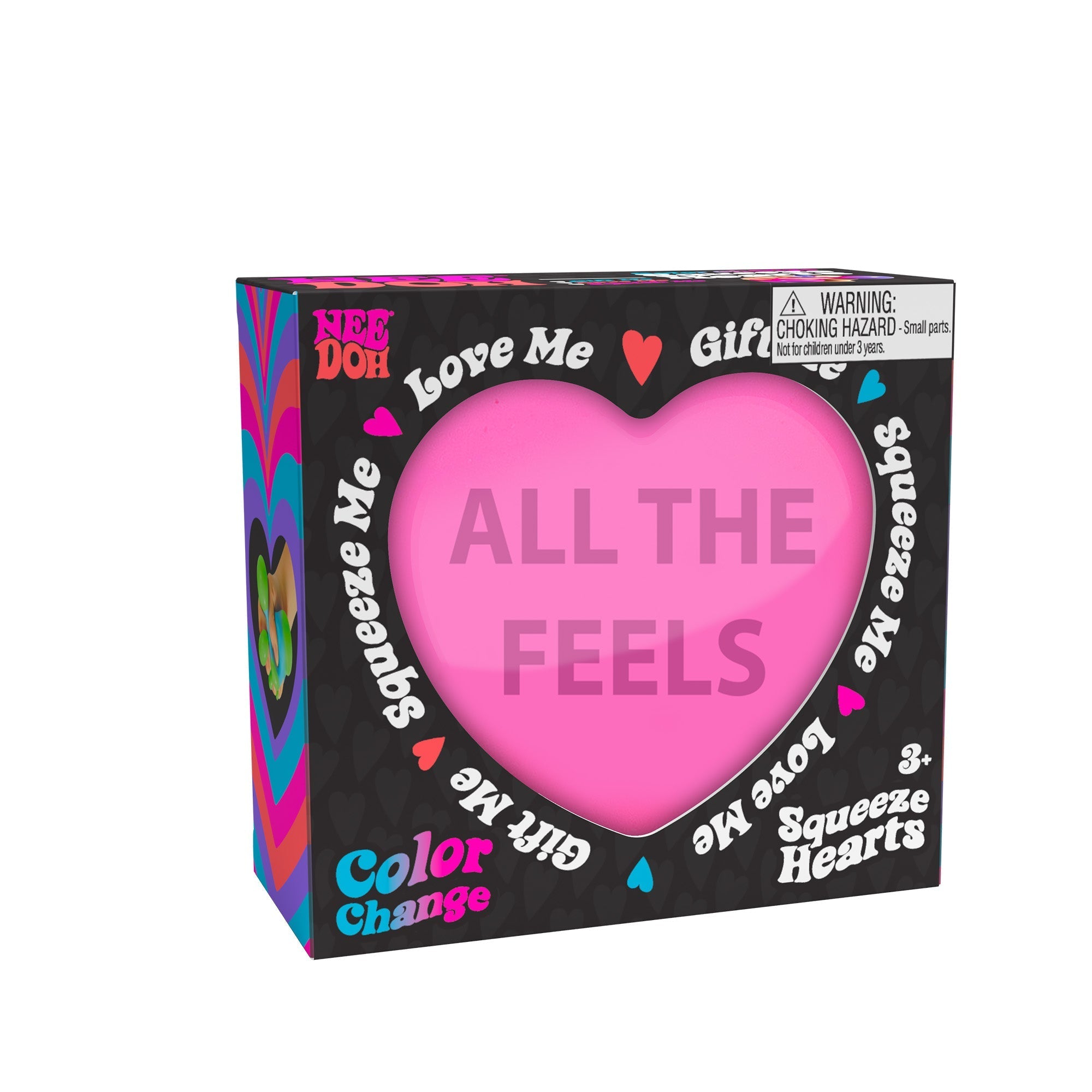 Whimsical Doughnut NeeDoh Color Change Squeeze Heart | Reserve Opal Summit - Squishy Dohnut Sweet Treat Shaped Stress Toy Detail