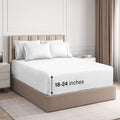 Ultra-Soft 6-Piece Extra Deep Pocket Sheet Set With Extra Matching Pillowcases - King Size Bed Sheets Fits 18"-24" Ma... - Breathable Egyptian Cotton Flat & Fitted Sheets - Default Title
